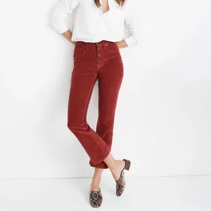 Madewell Cali Demi-Boot Jeans in Corduroy:Button-Front Edition Size 25