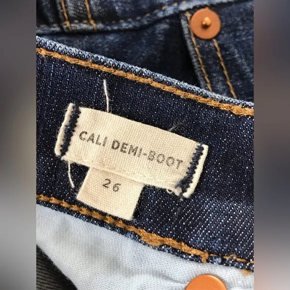 Madewell Cali Demi-Boot Jeans In Mitchell Wash Drop-Hem Edition Size 26