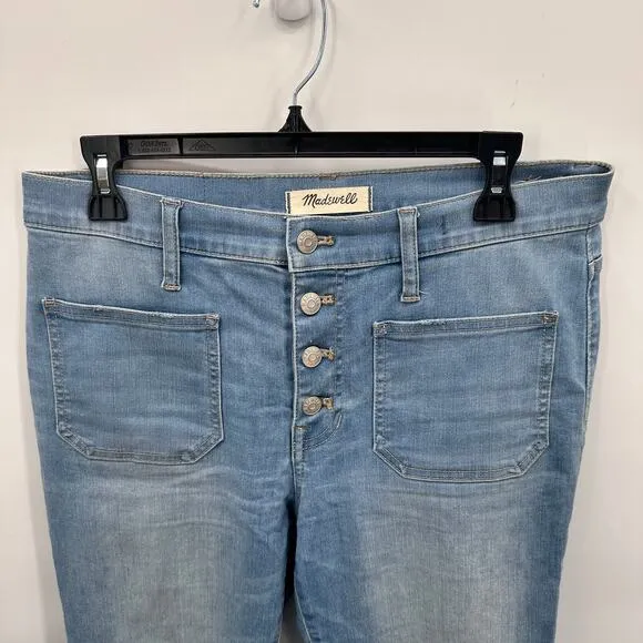 MADEWELL Cali Demi-Boot Jeans in Quince Wash: Button-Front Edition // 29