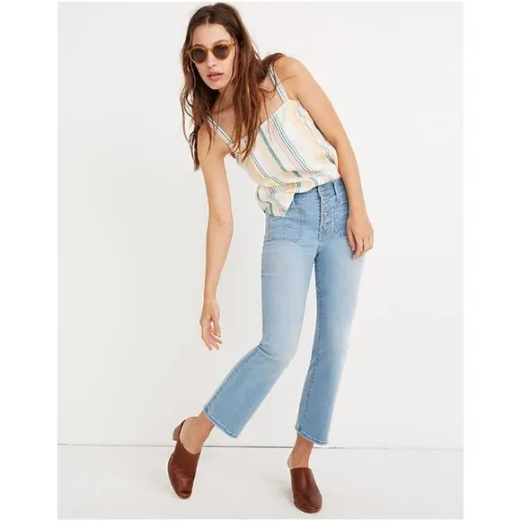 MADEWELL Cali Demi-Boot Jeans in Quince Wash: Button-Front Edition // 29