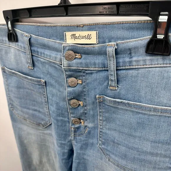 MADEWELL Cali Demi-Boot Jeans in Quince Wash: Button-Front Edition // 29