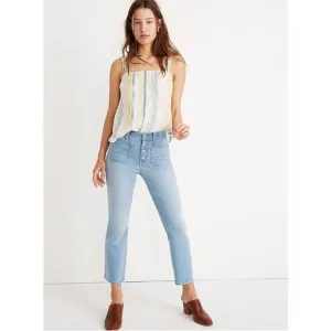 MADEWELL Cali Demi-Boot Jeans in Quince Wash: Button-Front Edition // 29