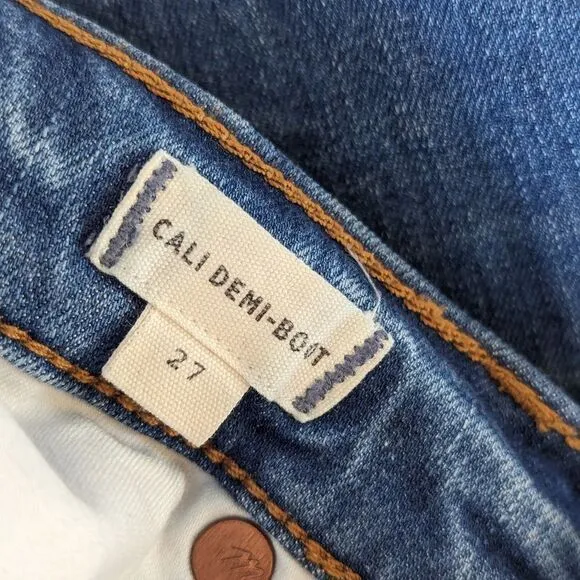 Madewell Cali Demi-Boot Jeans in Bronson Wash: Button-Front Edition Sz 27