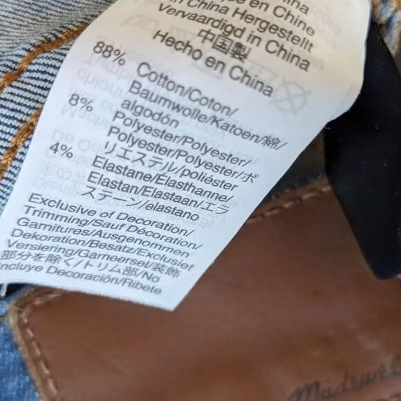 Madewell Cali Demi-Boot Jeans in Bronson Wash: Button-Front Edition Sz 27