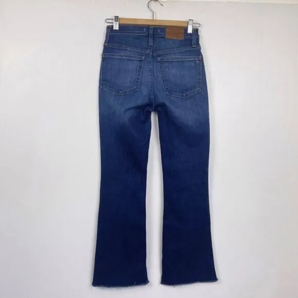 Madewell Cali Demi-Boot Raw Hem Marco wash Jean, size 24 STYLE J9195