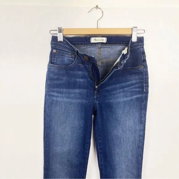 Madewell Cali Demi-Boot Raw Hem Marco wash Jean, size 24 STYLE J9195