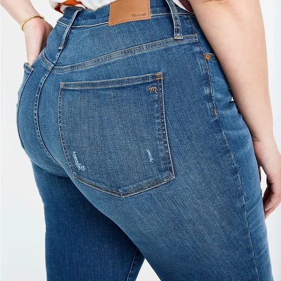 MADEWELL Cali Demi-Boot Women's Jean Preston Wash Raw-Hem Edition Size 37/3X
