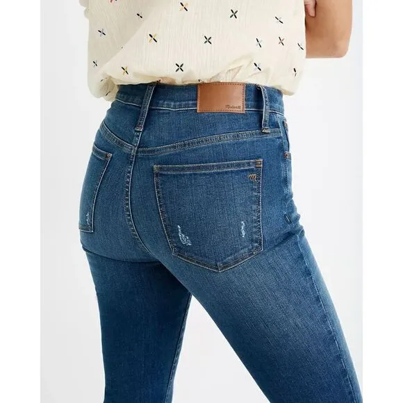 Madewell Cali Demi-Boot Jeans in Preston Wash: Raw-Hem Edition Sz23 NWT