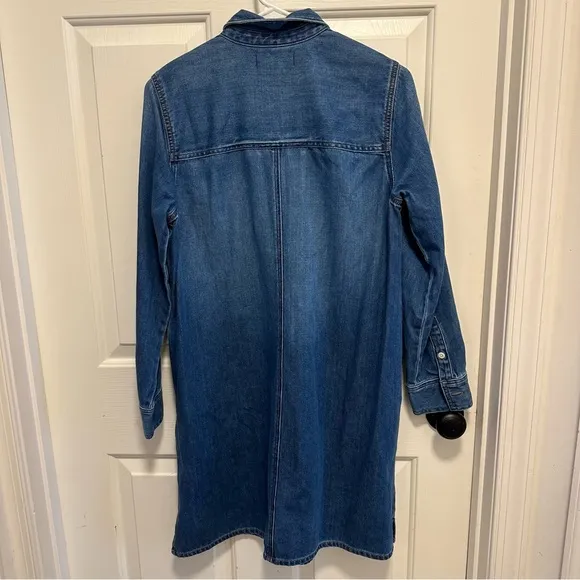 Madewell Denim Denim Popover Shirtdress Pelham Wash Size Medium