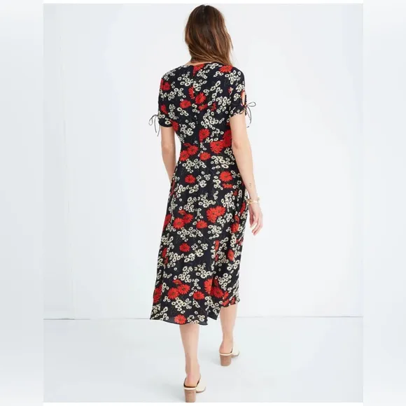Madewell Hillside Daisy Floral Wrap Midi Dress Women’s Size 2