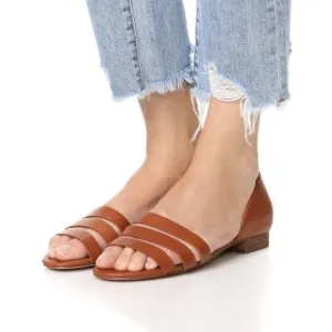 MADEWELL Leila Trio Strap D'Orsay Sandals Sz 7.5 Natural