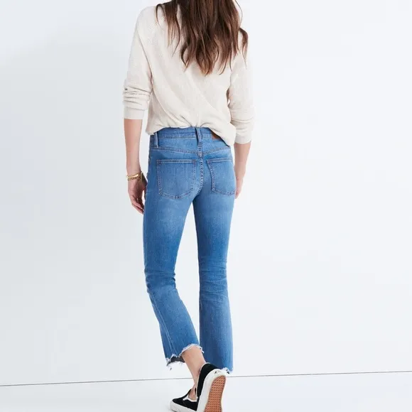 Madewell NWOT Cali Demi-Boot Jeans: Chewed-Hem Edition Size 26