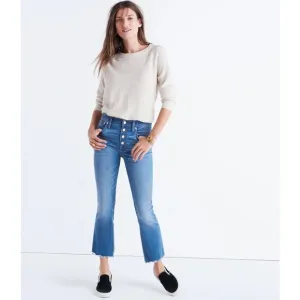 Madewell NWOT Cali Demi-Boot Jeans: Chewed-Hem Edition Size 26