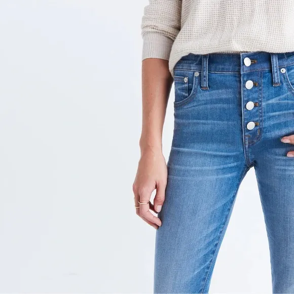Madewell NWOT Cali Demi-Boot Jeans: Chewed-Hem Edition Size 26