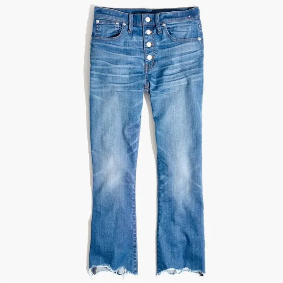 Madewell NWOT Cali Demi-Boot Jeans: Chewed-Hem Edition Size 26