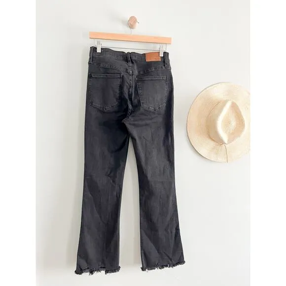 Madewell | NWT | Tall Cali Demi-Boot Jeans in Berkeley Black Chewed-Hem | Sz 28T