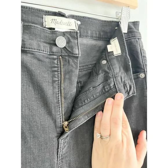 Madewell | NWT | Tall Cali Demi-Boot Jeans in Berkeley Black Chewed-Hem | Sz 28T