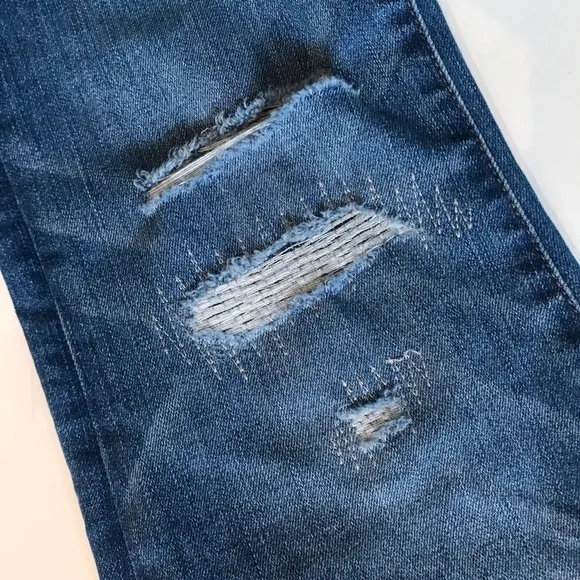 Madewell NWT Women’s Cali Demi-Boot Jeans Raw Hem Destructed Size 23 XXS