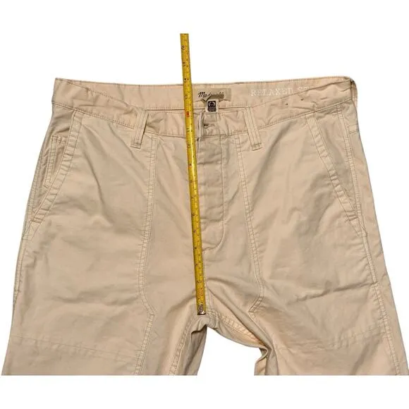 Madewell Pants Mens 35x30 Beige Relaxed Straight Workwear Double Knee Utility