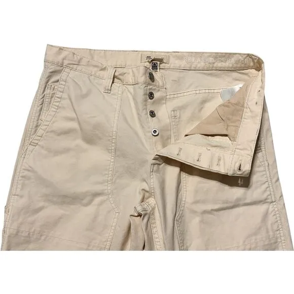 Madewell Pants Mens 35x30 Beige Relaxed Straight Workwear Double Knee Utility