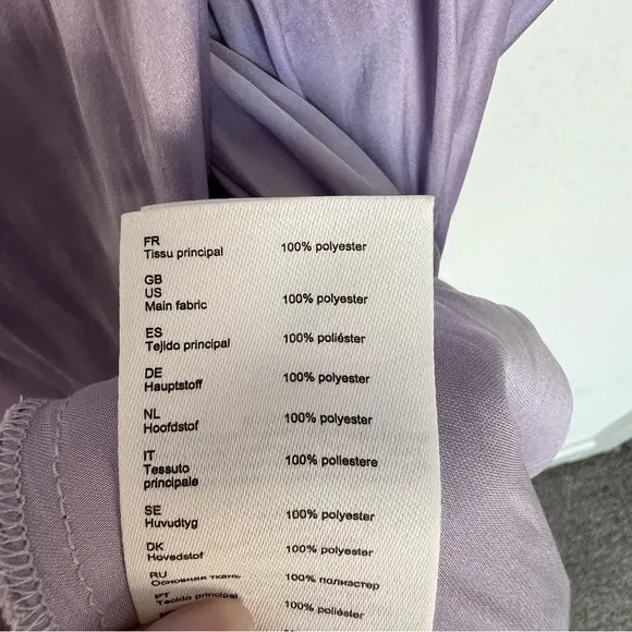 Maje Rouvina Long Fluid Satiny Maxi Dress in Parma Violet Purple