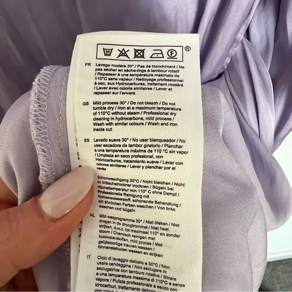 Maje Rouvina Long Fluid Satiny Maxi Dress in Parma Violet Purple