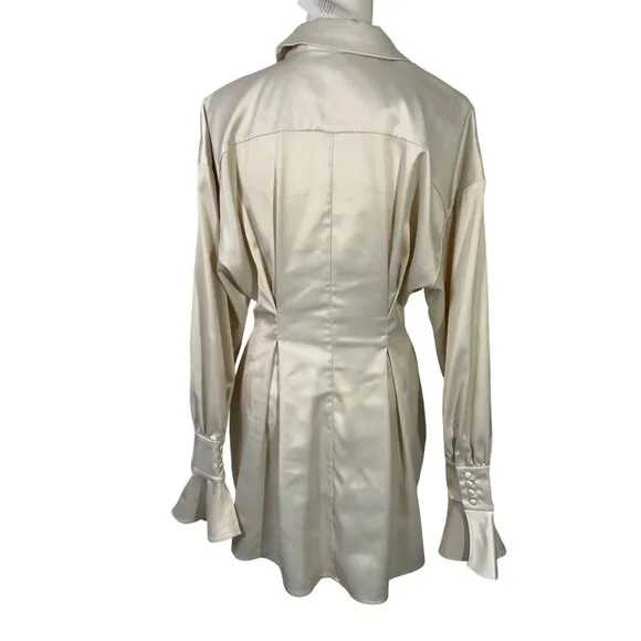 Majorelle Maritza Shirt Dress in Ivory Medium New Womens Blazer Jacket