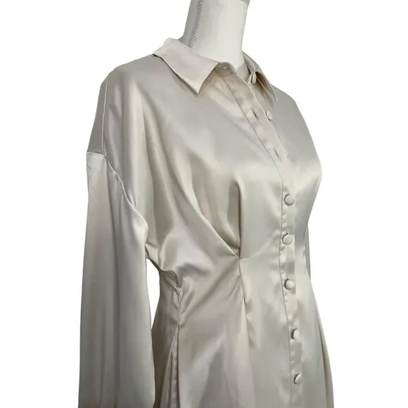 Majorelle Maritza Shirt Dress in Ivory Medium New Womens Blazer Jacket