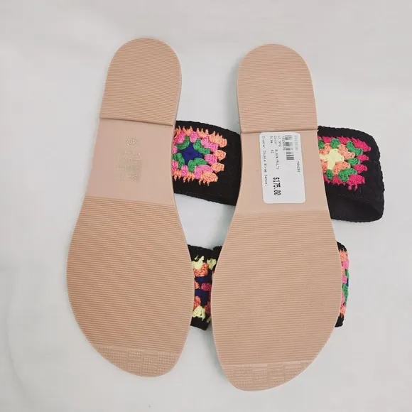Manebi Evereve Crochet Double Strap Multicolor Sandals