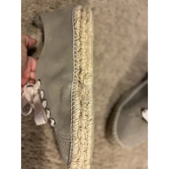Manebi Grey suede espadrilles sneakers size 10 EUR 41 Lace Made In Spain
