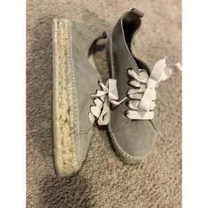Manebi Grey suede espadrilles sneakers size 10 EUR 41 Lace Made In Spain