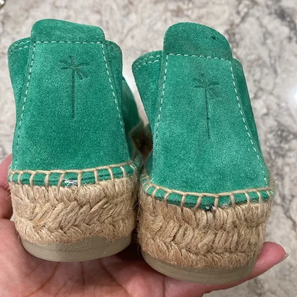 Manebi Hamptons Espadrilles in Apple Green
