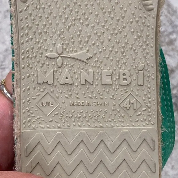 Manebi Hamptons Espadrilles in Apple Green