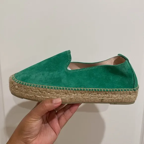 Manebi Hamptons Espadrilles in Apple Green