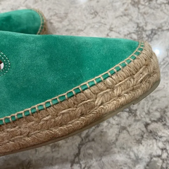 Manebi Hamptons Espadrilles in Apple Green