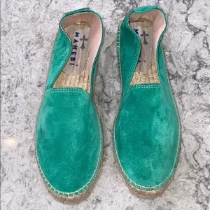 Manebi Hamptons Espadrilles in Apple Green