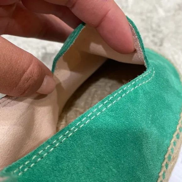 Manebi Hamptons Espadrilles in Apple Green