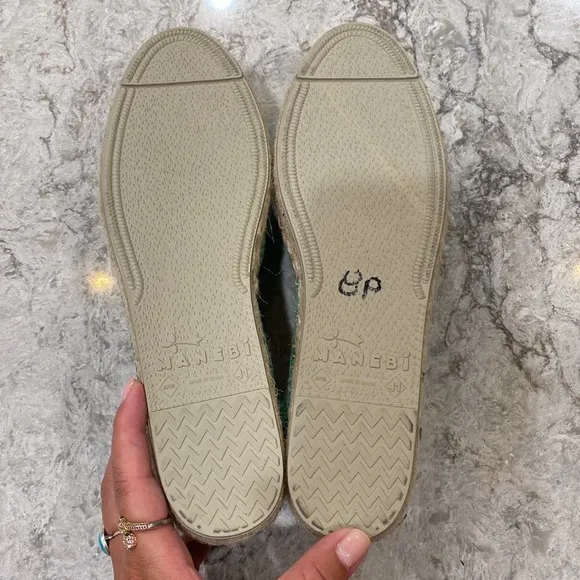 Manebi Hamptons Espadrilles in Apple Green