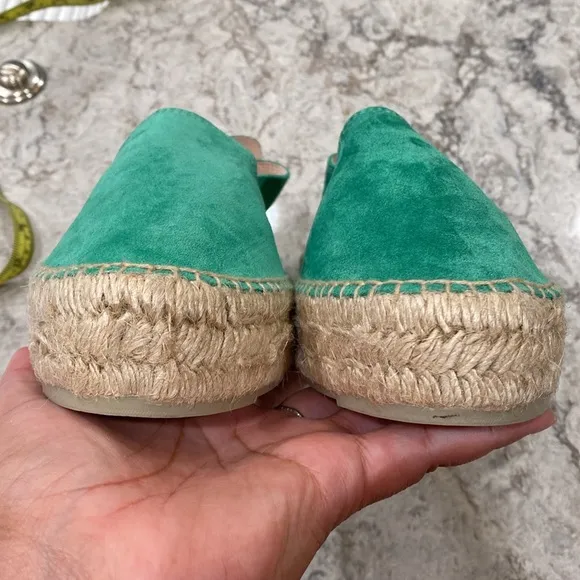 Manebi Hamptons Espadrilles in Apple Green