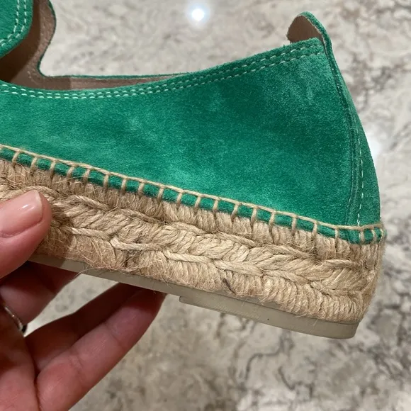 Manebi Hamptons Espadrilles in Apple Green