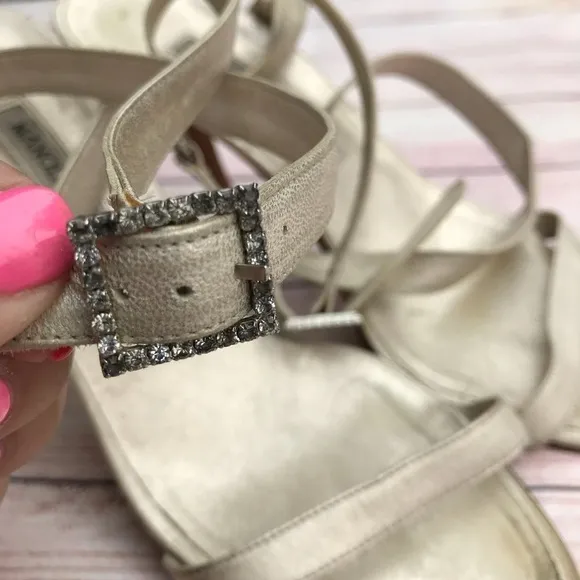 Manolo Blahnik Ankle Wrap Sandals
