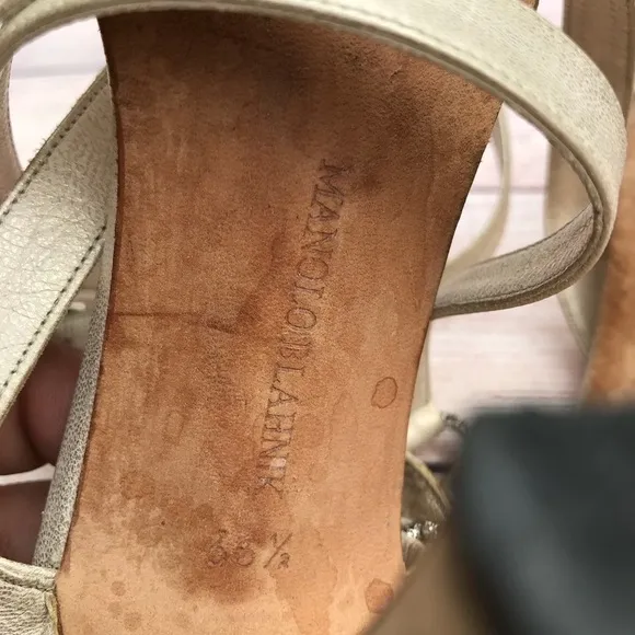 Manolo Blahnik Ankle Wrap Sandals