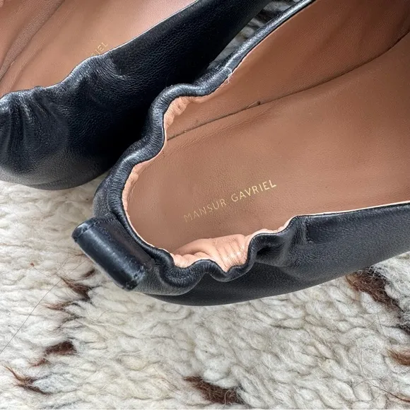 Mansur Gavriel Black Leather Ballet Flats