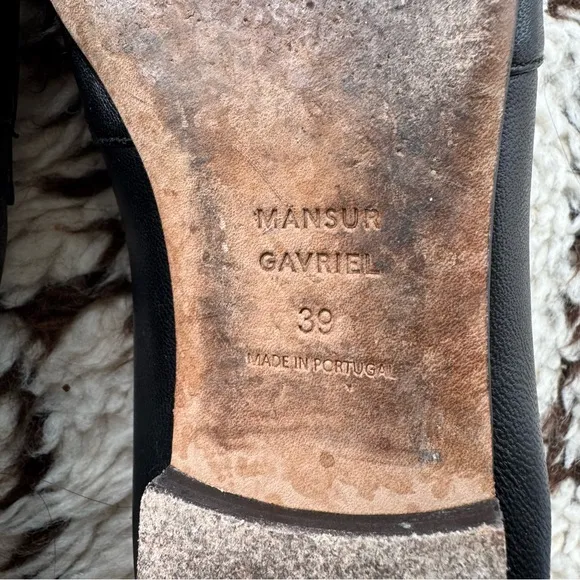 Mansur Gavriel Black Leather Ballet Flats