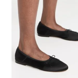 Mansur Gavriel Dream Ballerina Flats in Satin Black