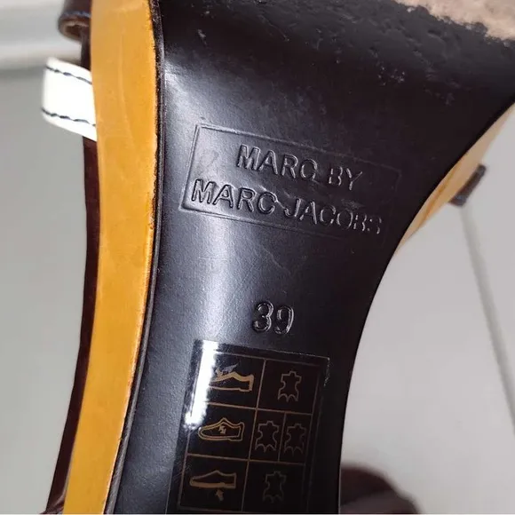 Marc By Marc Jacobs Leather Block Heel Sandals
