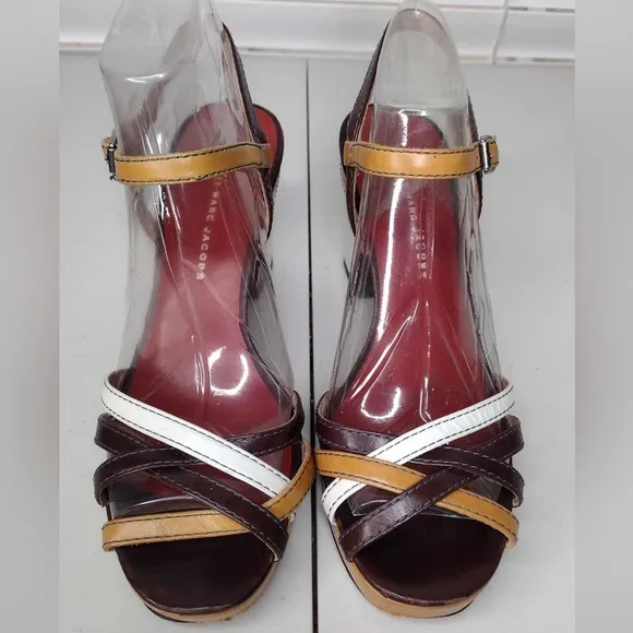 Marc By Marc Jacobs Leather Block Heel Sandals