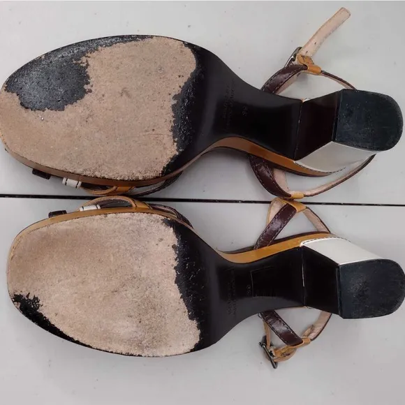 Marc By Marc Jacobs Leather Block Heel Sandals