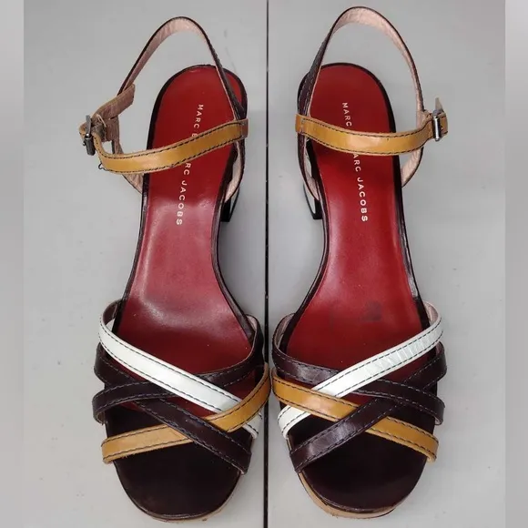 Marc By Marc Jacobs Leather Block Heel Sandals