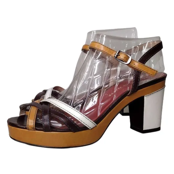 Marc By Marc Jacobs Leather Block Heel Sandals